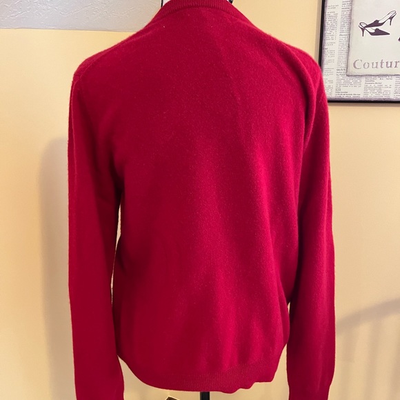 💯 % CASHMERE V NECK SWEATER SIZE SMALL - Picture 3 of 4